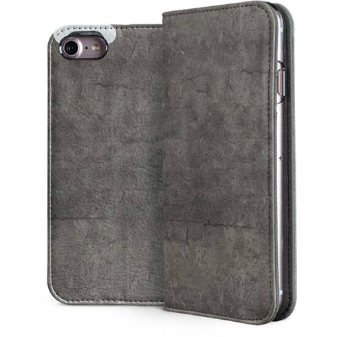 Dark Iron Grey Concrete iPhone 7 Folio Case
