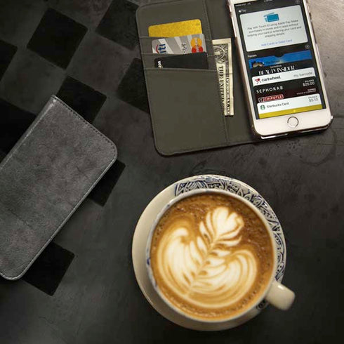 Dark Iron Grey Concrete iPhone 7 Folio Case