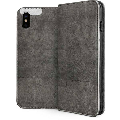 Dark Iron Grey Concrete iPhone 8 Folio Case