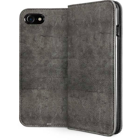 Dark Iron Grey Concrete iPhone Cases