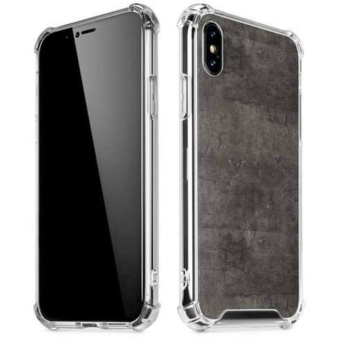 Dark Iron Grey Concrete iPhone X/XS Clear Case