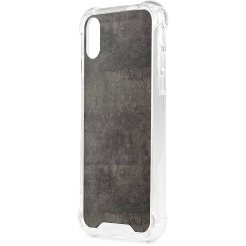 Dark Iron Grey Concrete iPhone XS Clear Case