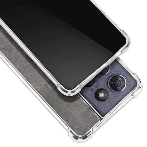 Dark Iron Grey Concrete Moto G 5G (2025) Clear Case