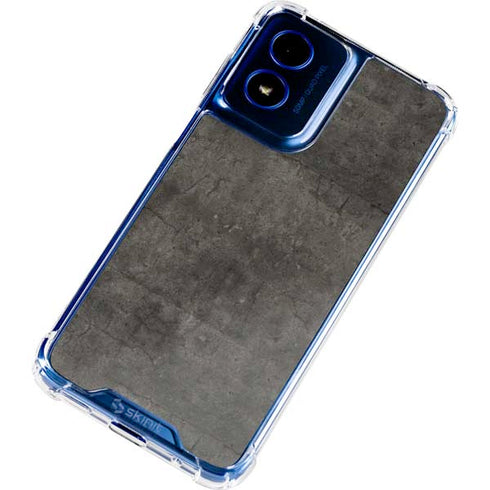 Dark Iron Grey Concrete Moto G 5G (2024) Clear Case
