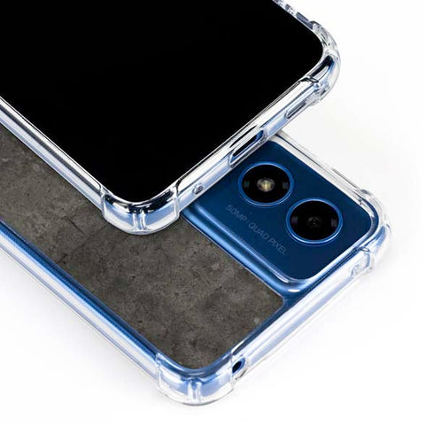 Dark Iron Grey Concrete Moto G 5G (2024) Clear Case
