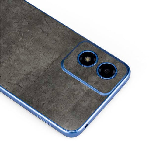 Dark Iron Grey Concrete Moto G Play 4G (2024) Skin