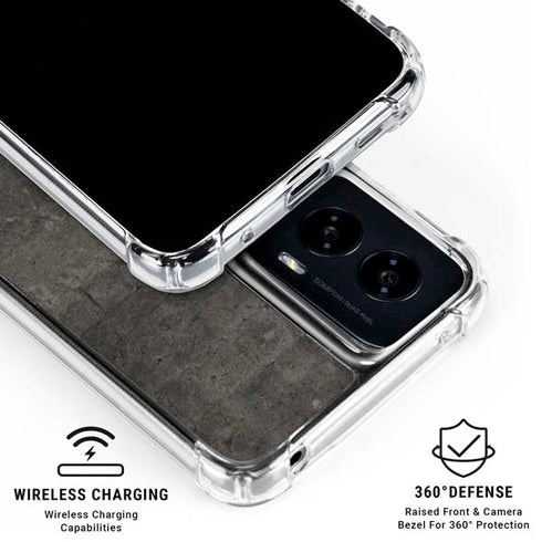 Dark Iron Grey Concrete Moto G Power 5G (2024) Clear Case