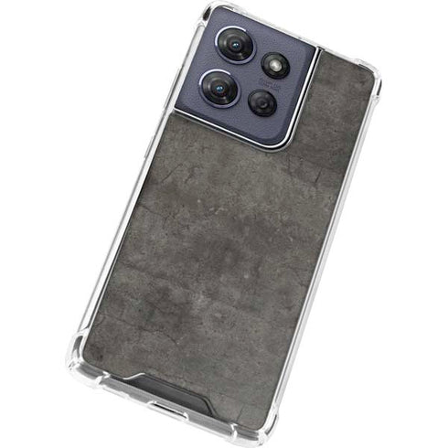 Dark Iron Grey Concrete Moto G Power 5G (2025) Clear Case
