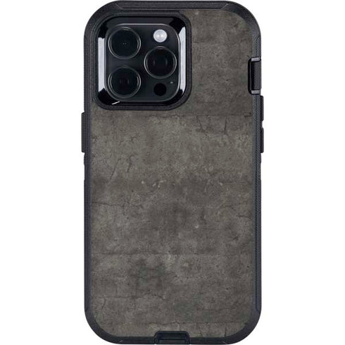 Dark Iron Grey Concrete Otterbox Defender iPhone Skin