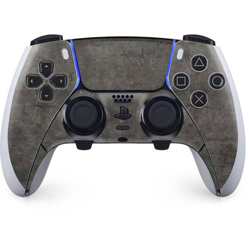 Dark Iron Grey Concrete PS5 DualSense Edge Pro Controller Skin
