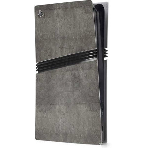 Dark Iron Grey Concrete PS5 Pro Console Skin