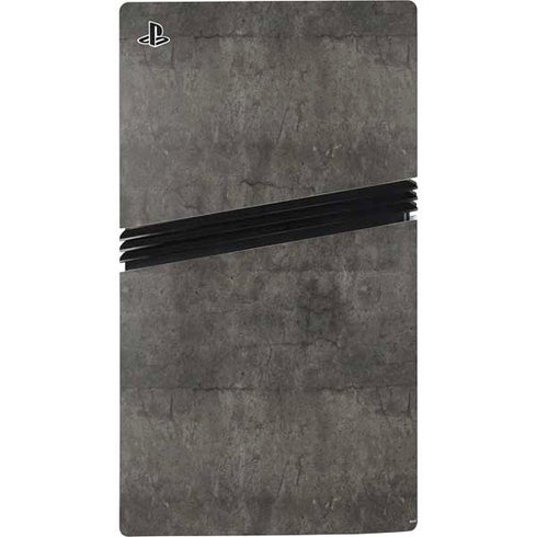 Dark Iron Grey Concrete PS5 Pro Disk Bundle Skin