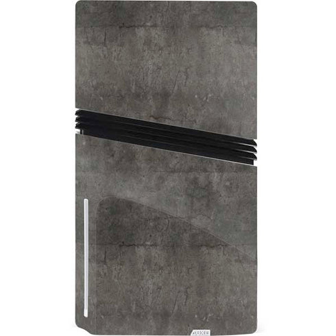 Dark Iron Grey Concrete PS5 Pro Disk Bundle Skin