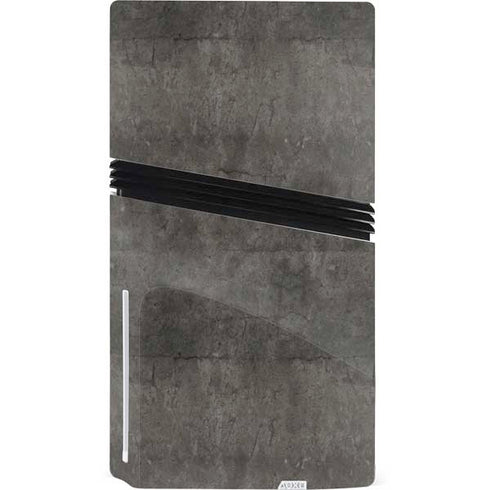 Dark Iron Grey Concrete PS5 Pro Disk Console Skin