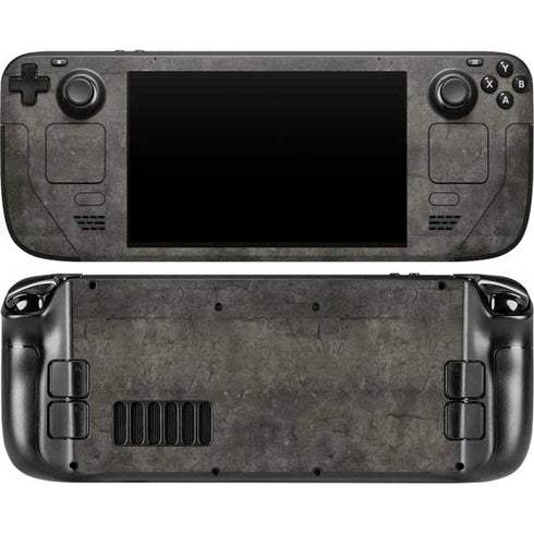 Dark Iron Grey Concrete Steam Deck Handheld Gaming Computer OLED Skin