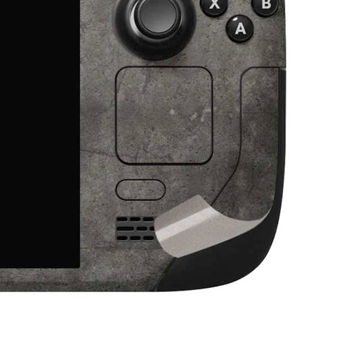 Dark Iron Grey Concrete Steam Deck Handheld Gaming Computer OLED Skin