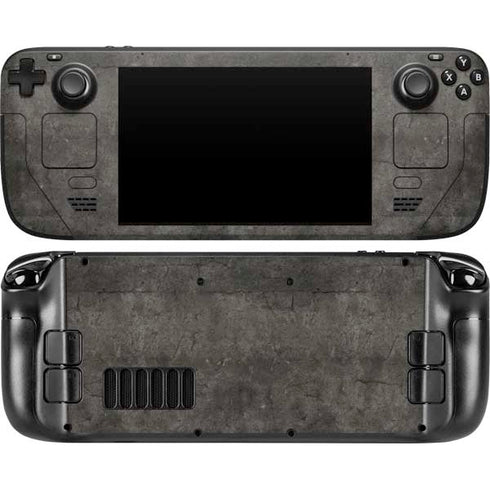 Dark Iron Grey Concrete Steam Deck Handheld Gaming Computer Skin