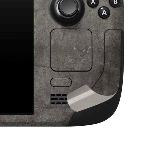 Dark Iron Grey Concrete Steam Deck Handheld Gaming Computer Skin