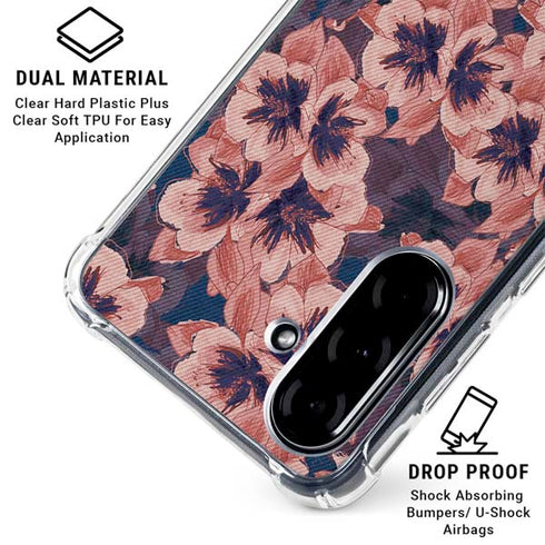 Dark Tapestry Floral Galaxy A36 5G Clear Case