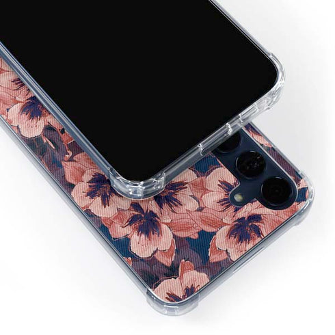 Dark Tapestry Floral Galaxy A55 5G Clear Case
