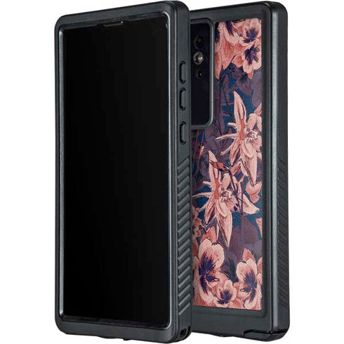 Dark Tapestry Floral Galaxy S24 Ultra Waterproof Case
