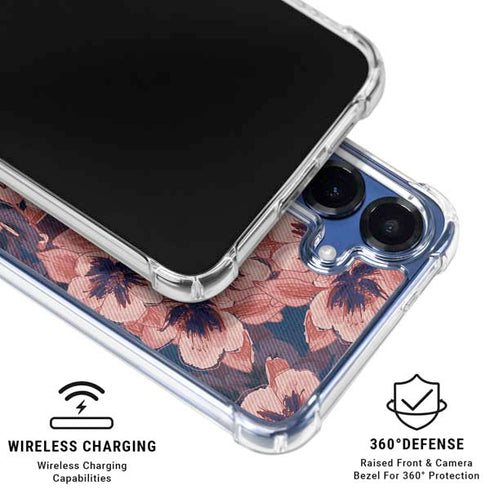 Dark Tapestry Floral Galaxy S25 Clear Case