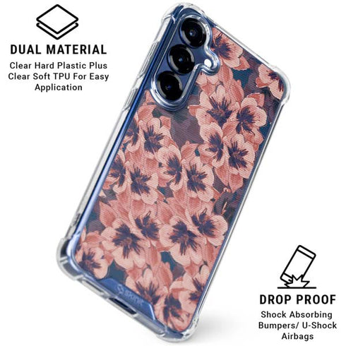 Dark Tapestry Floral Galaxy S25 Clear Case