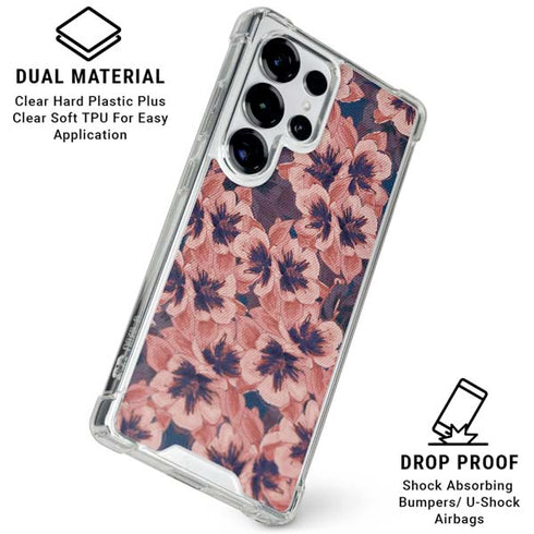 Dark Tapestry Floral Galaxy S25 Ultra Clear Case