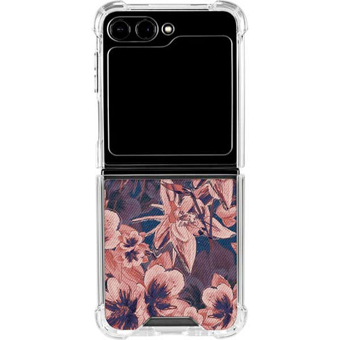 Dark Tapestry Floral Galaxy Z Flip6 Clear Case