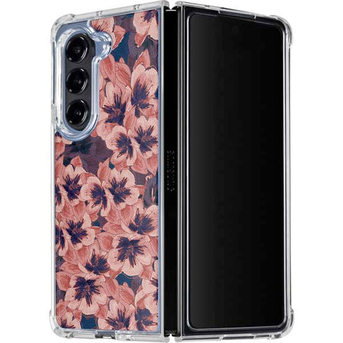Dark Tapestry Floral Galaxy Z Fold5 5G Clear Case