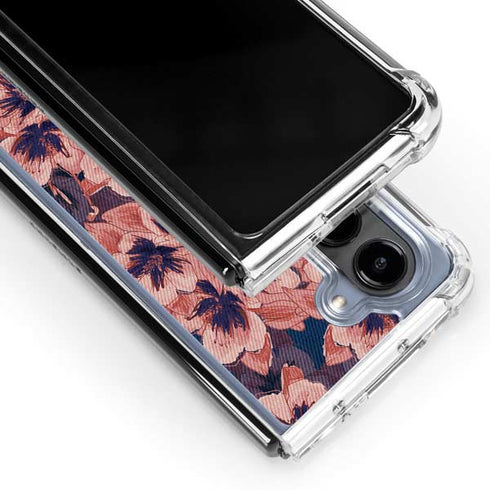 Dark Tapestry Floral Galaxy Z Fold5 5G Clear Case