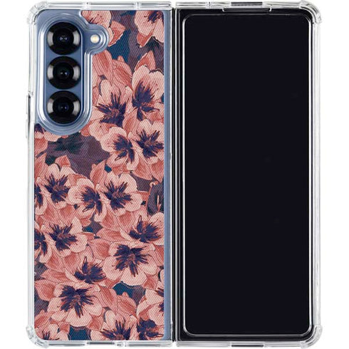 Dark Tapestry Floral Galaxy Z Fold6 Clear Case