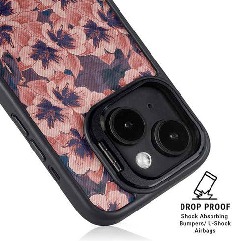 Dark Tapestry Floral iPhone 13 Kickstand Case