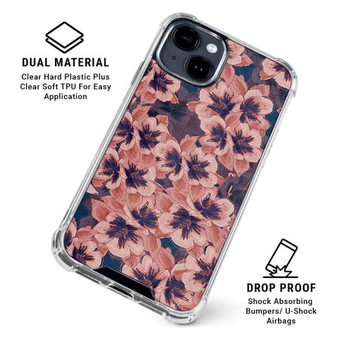 Dark Tapestry Floral iPhone 15 Clear Case