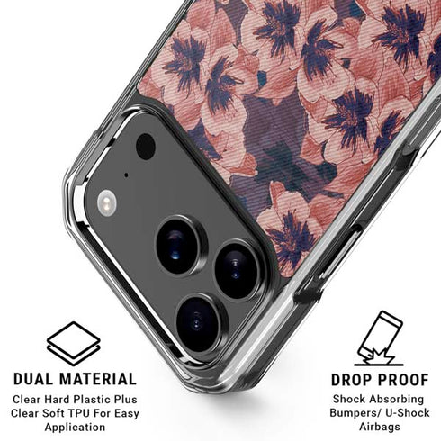 Dark Tapestry Floral iPhone 18 Pro Clear Case