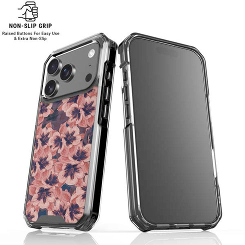 Dark Tapestry Floral iPhone 18 Pro Clear Case