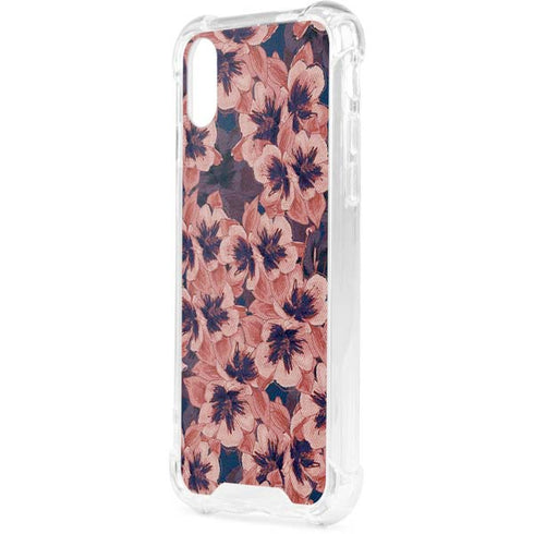 Dark Tapestry Floral iPhone XS Clear Case