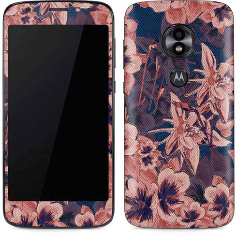 Dark Tapestry Floral Moto E5 Play Skin