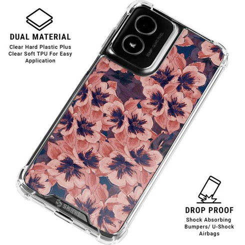 Dark Tapestry Floral Moto G Power 5G (2024) Clear Case
