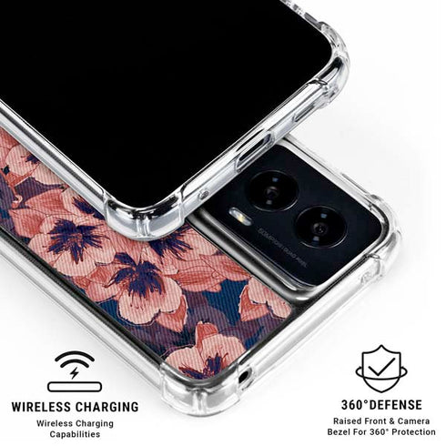 Dark Tapestry Floral Moto G Power 5G (2024) Clear Case