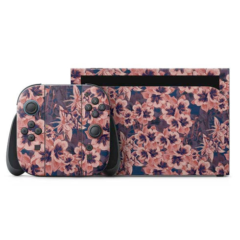 Dark Tapestry Floral Nintendo Switch 2 (2025) with Joy-Con Skin