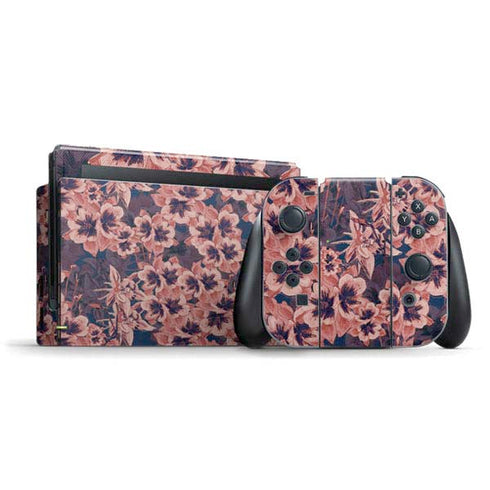 Dark Tapestry Floral Nintendo Skins