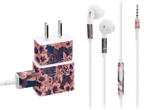 Dark Tapestry Floral Phone Charger Skin