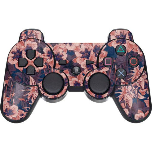 Dark Tapestry Floral PS3 Dual Shock wireless controller Skin