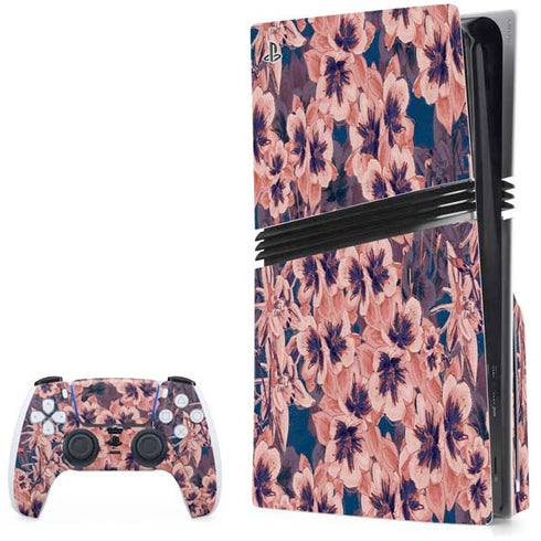 Dark Tapestry Floral PS5 Pro Disk Bundle Skin