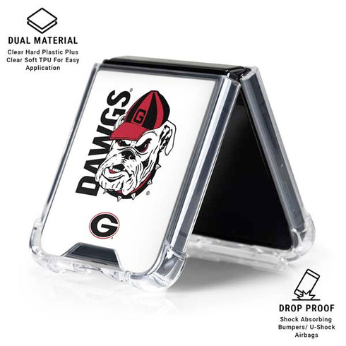 University of Georgia Dawgs Galaxy Z Flip6 Clear Case