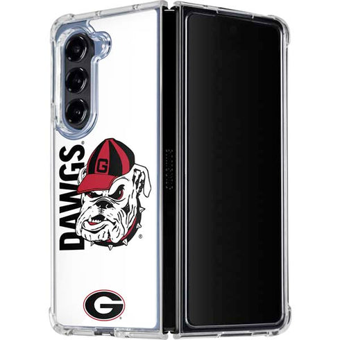 University of Georgia Dawgs Galaxy Z Fold5 5G Clear Case