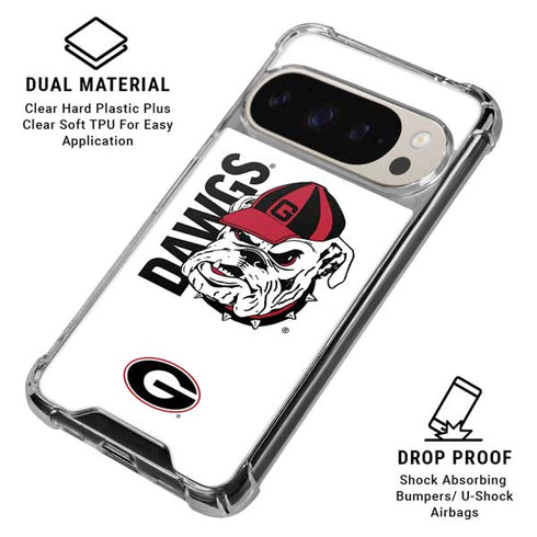 University of Georgia Dawgs Pixel 9/9 Pro Clear Case