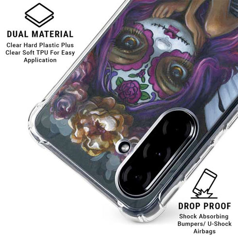Day of the Dead Gothic Skull Fairy by Jasmine Becket-Griffith Galaxy A36 5G Clear Case