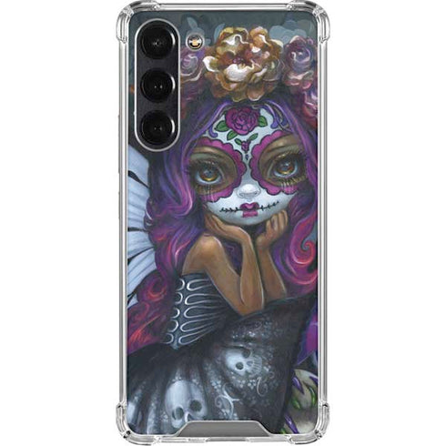 Day of the Dead Gothic Skull Fairy by Jasmine Becket-Griffith Galaxy S24 FE Clear Case